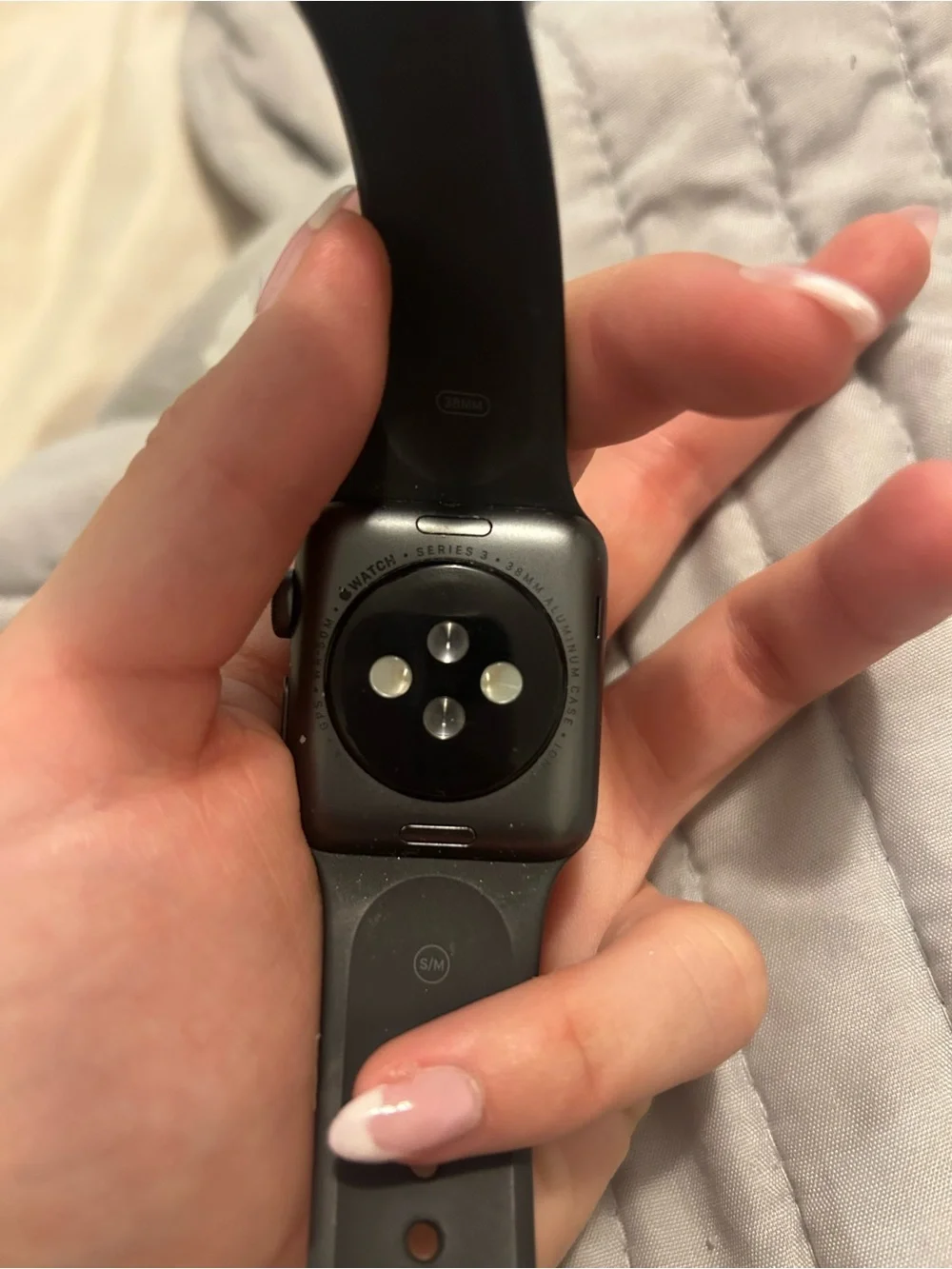 Apple Watch Series 3 with Black Silicone Band